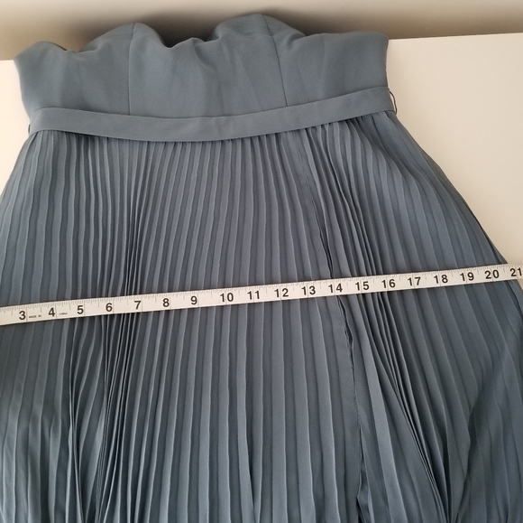 Azazie Lindie A-Line Pleated Chiffon Floor-Length Bridesmaid Dress Size A4 - Picture 10 of 15